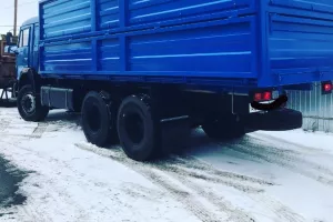  Камаз 65115 после капитального ремонта и установки нового кузова для перевозки зерна 
